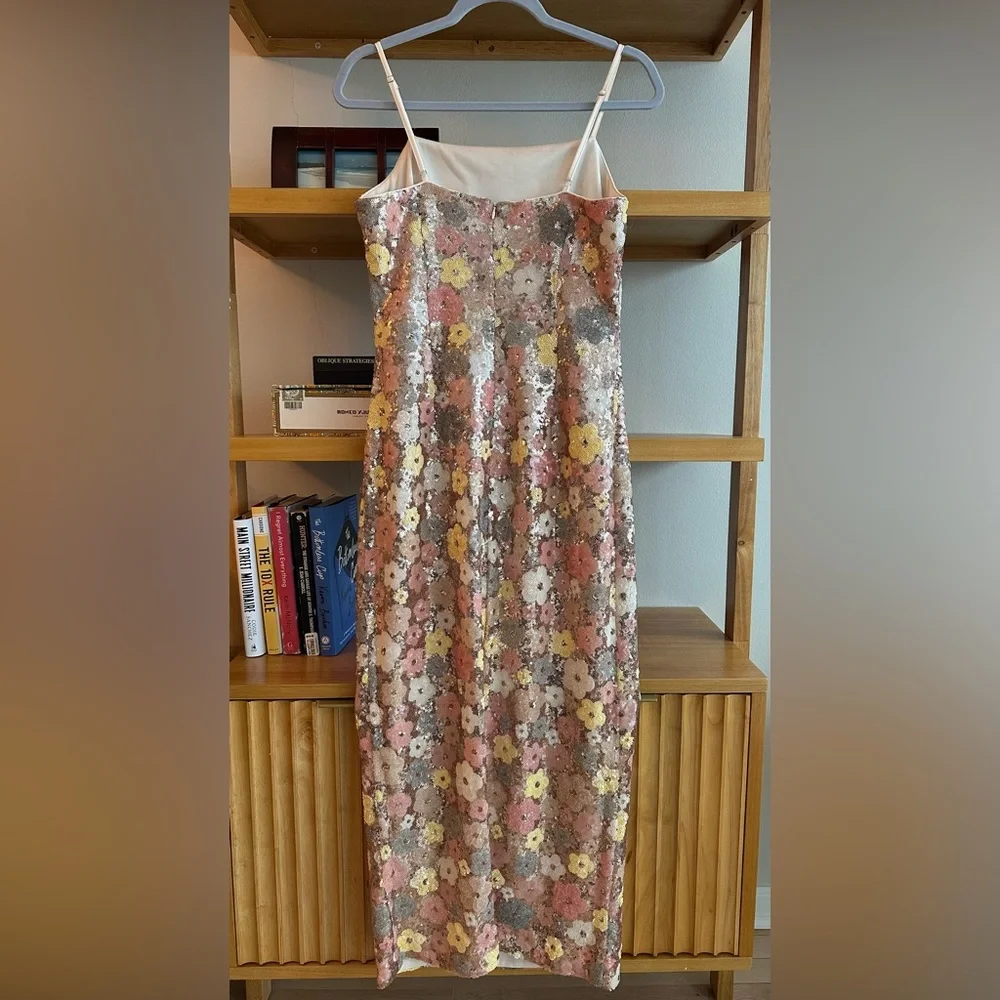 Floral Sequin Square-Neck Maxi Dress - Medium size - Picture 5 of 7